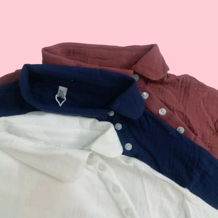 شومیز آستین بلند یقه بسته