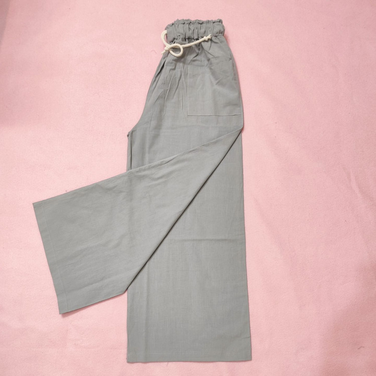 شلوار لینن بگ طوسی زنانه