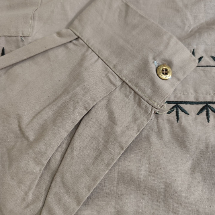 قیمت مانتو لینن گلدوزی جلو دکمه