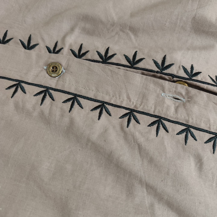 مانتو لینن جلو دکمه مدل دال بر