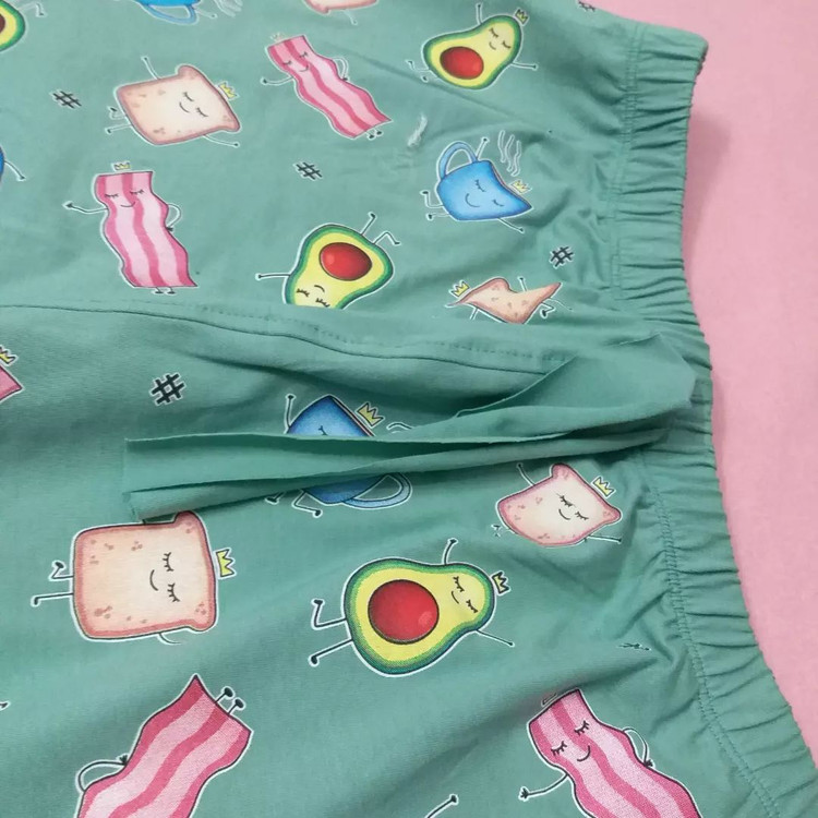 تیشرت و شلوارک طرح صبحانه