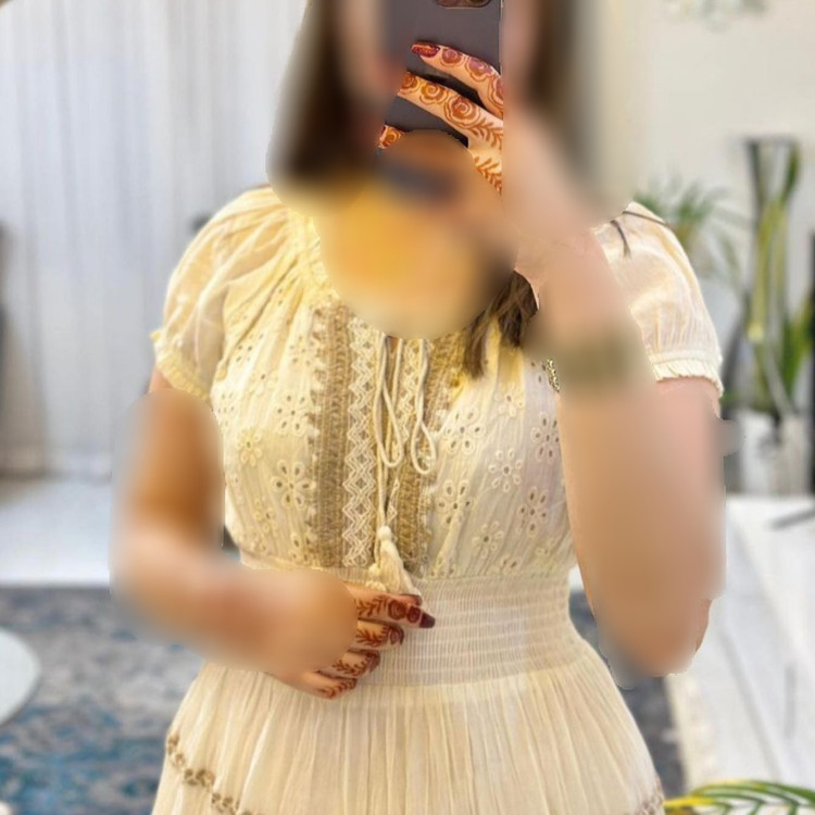 پیراهن بلند نوار دوزی