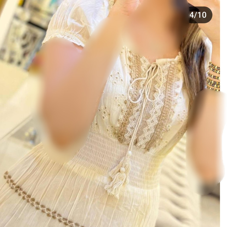 پیراهن بلند خامه دوزی آستین کوتاه آسترداره هندی