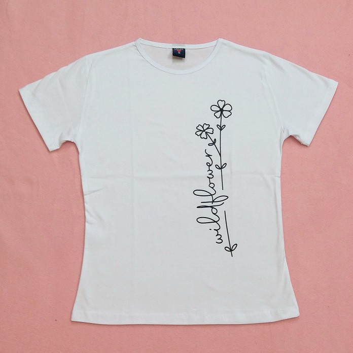 خرید تیشرت نخ پنبه زنانه سفید