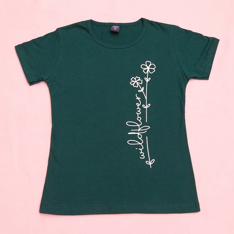 تیشرت نخ پنبه زنانه سبز