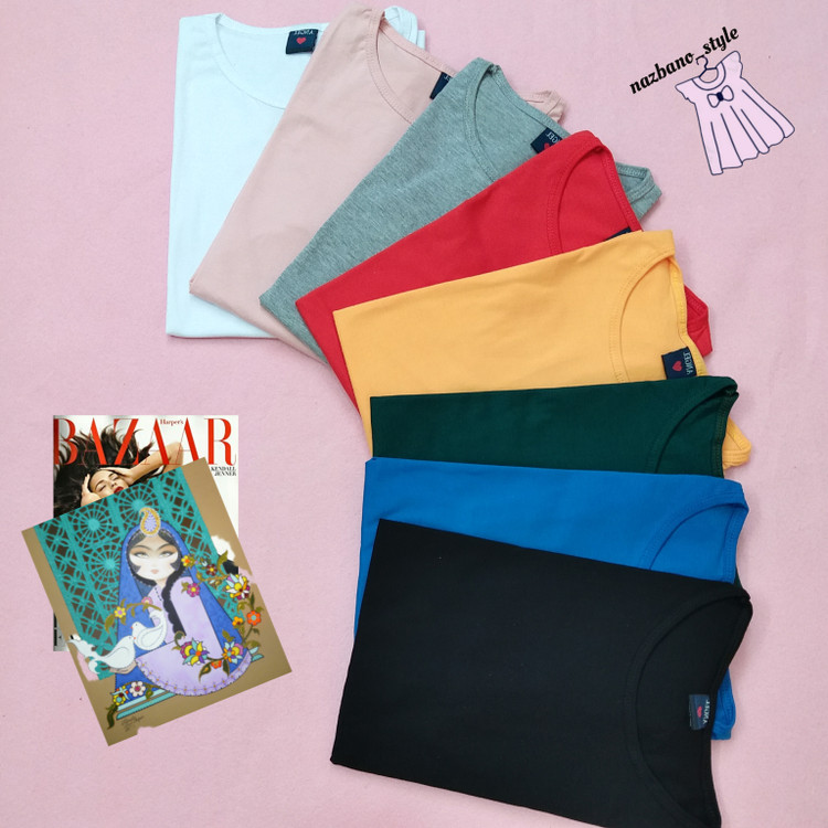 تیشرت نخ پنبه ساده رنگی