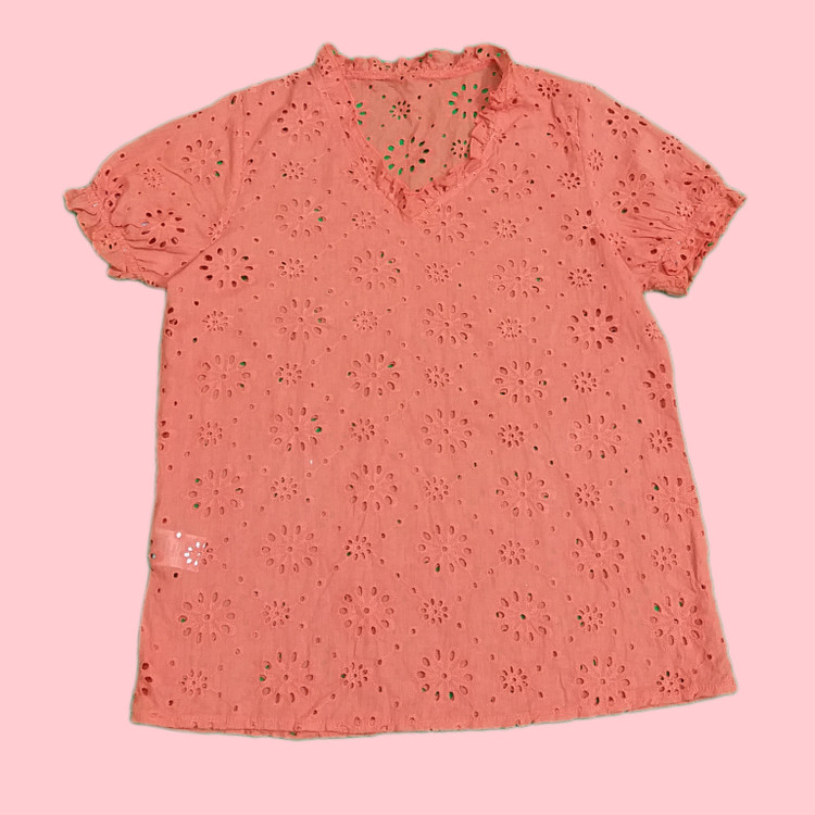 تیشرت خامه دوزی دخترانه نارنجی