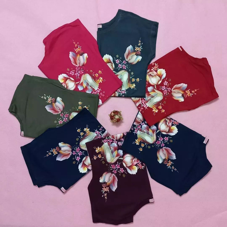 خرید تیشرت ویسکوز طرح غنچه