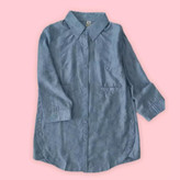 تونیک مانتویی یقه مردونه جلو دکمه