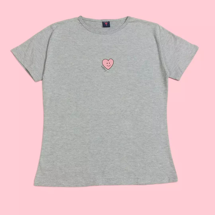 تیشرت نخ پنبه طوسی