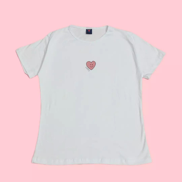 تیشرت نخ پنبه قلب happy