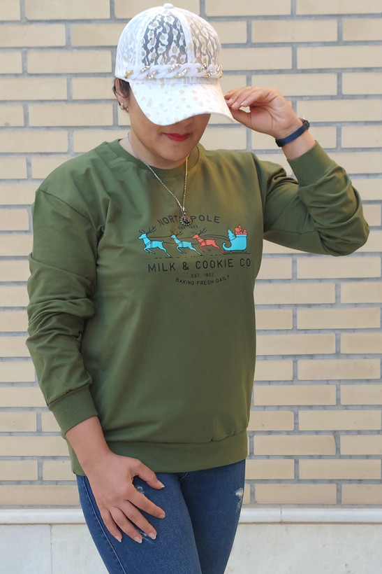 دورس نخ پنبه گلکسی (کش)زنانه دخترانه سبز شویدی