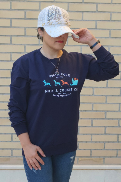 دورس نخ پنبه گلکسی (کش)زنانه دخترانه سرمه ای