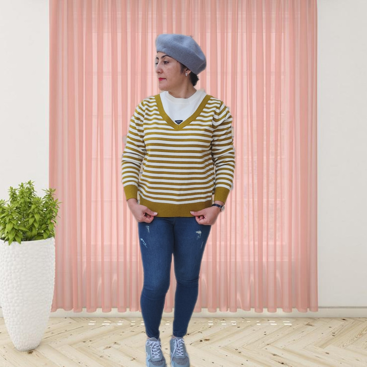 بلوز بافت راه راه دخترانه