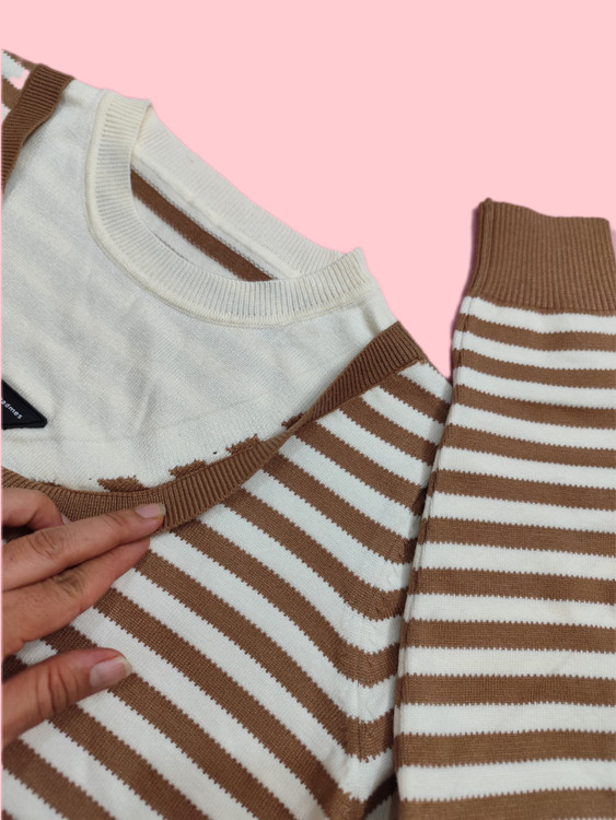 بلوز بافت راه راه ضخیم