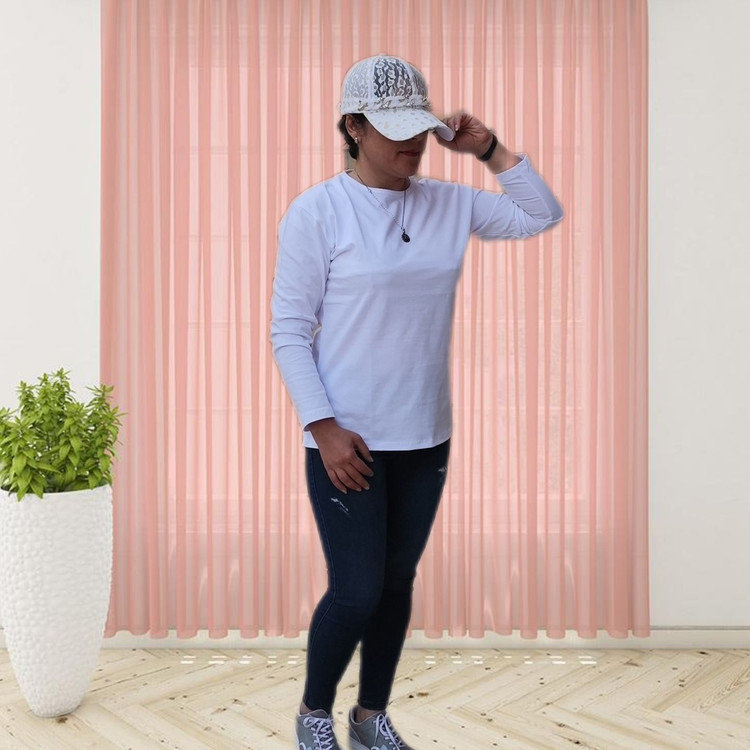 بلوز آستین بلند نخ پنبه ساده سفید