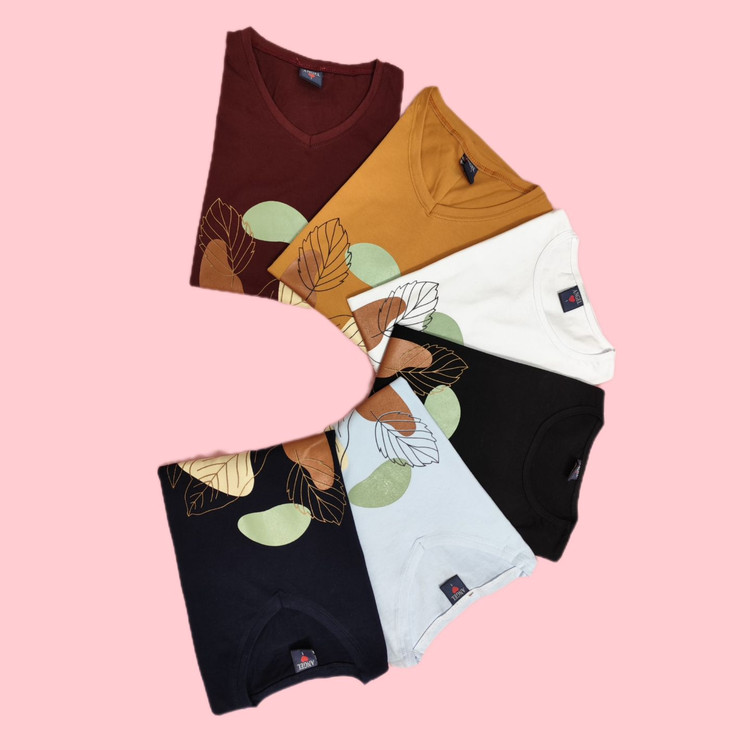 بلوز آستین بلند نخ پنبه طرح مینیمال