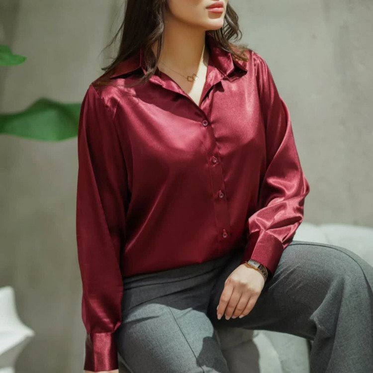 بلوز ساتن قرمز شب یلدا