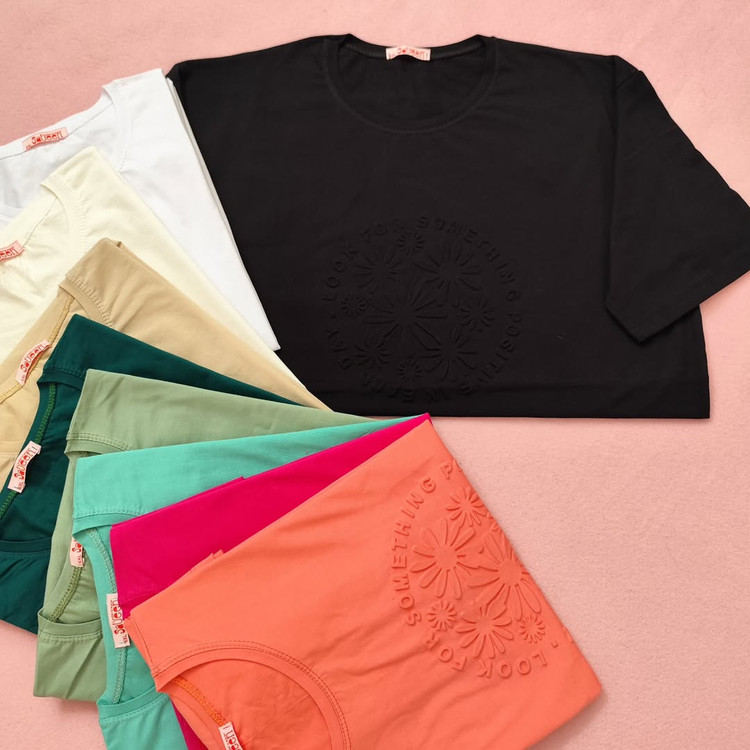 تیشرت لانگ مشکی سفید شیری سبز گلبهی سرخابی