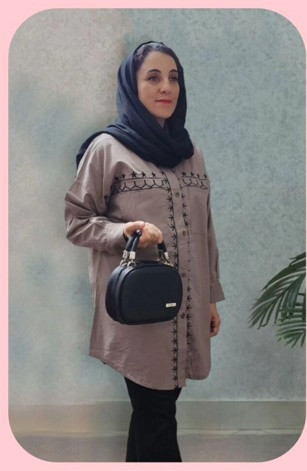 مانتو لینن گلدوزی بنفش