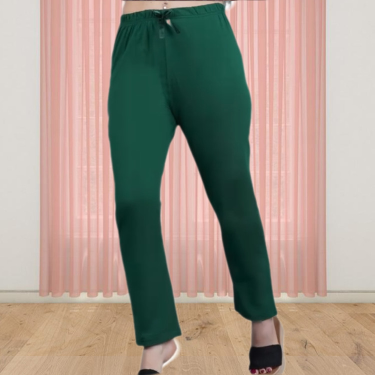 شلوار ساده راحتی سبز