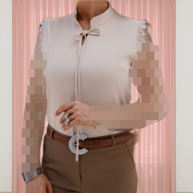 تاپ مجلسی کرپ کرم زنانه