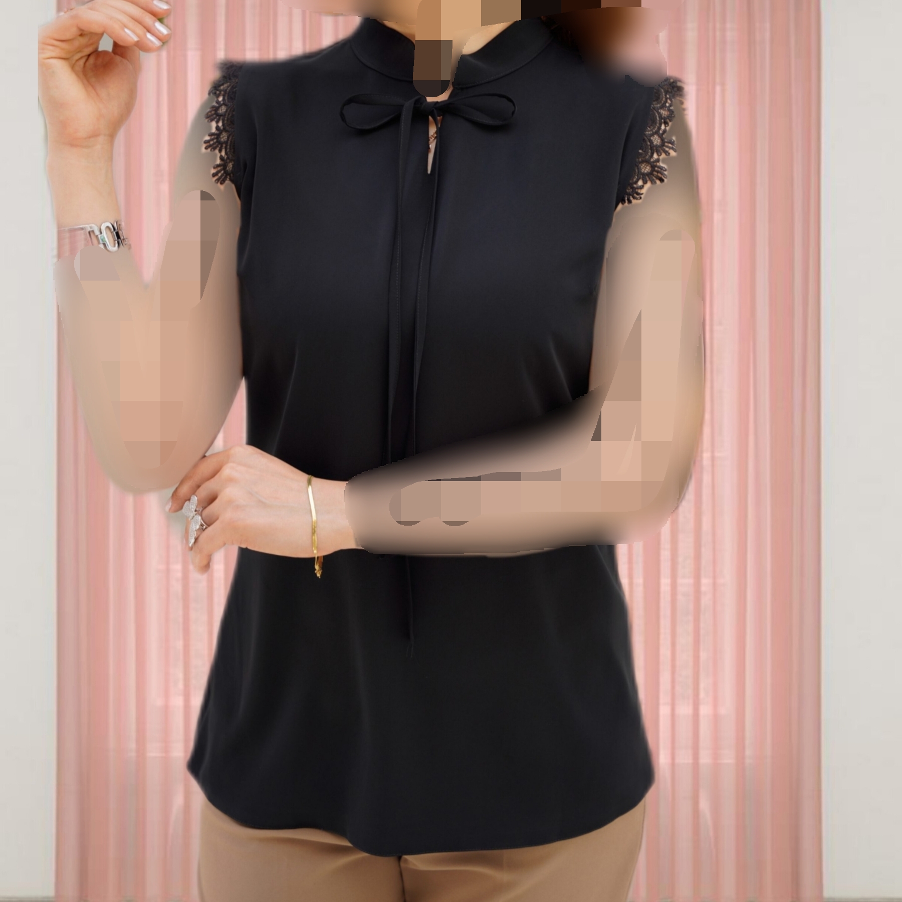تاپ مجلسی مشکی زنانه