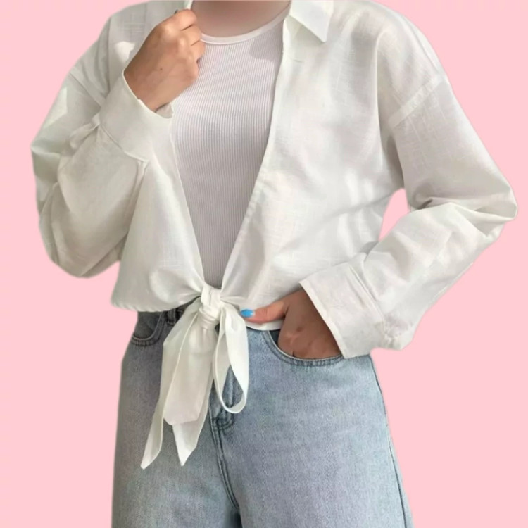 رویه لینن گره ای سفید