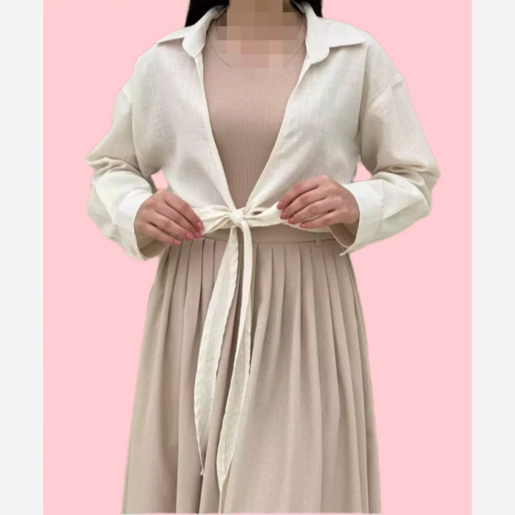 رویه لینن اسلپ گره ای کرم