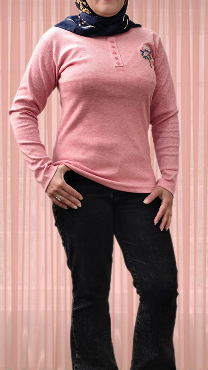 بلوز آستین بلند کبریتی زنانه