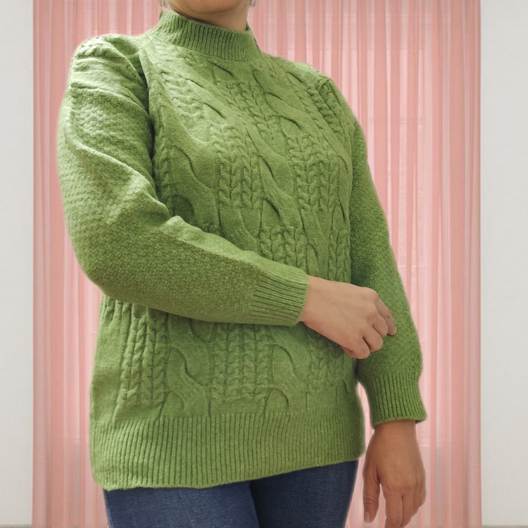 بلوز بافتنی زنانه سبز