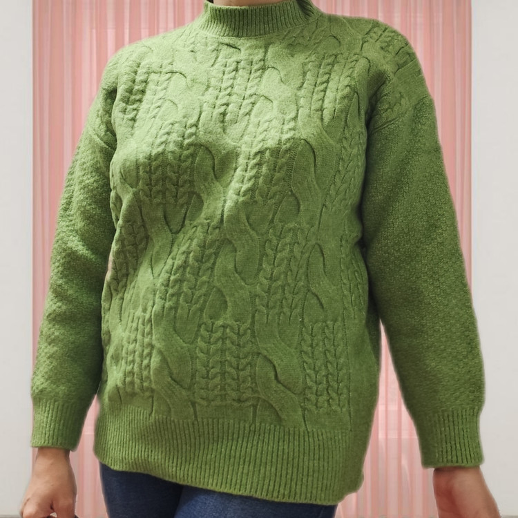 پلیور زنانه مدل پیچ دار