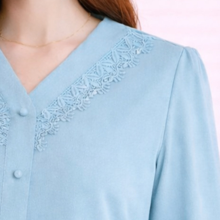 شومیز مجلسی یقه خرج کار زنانه