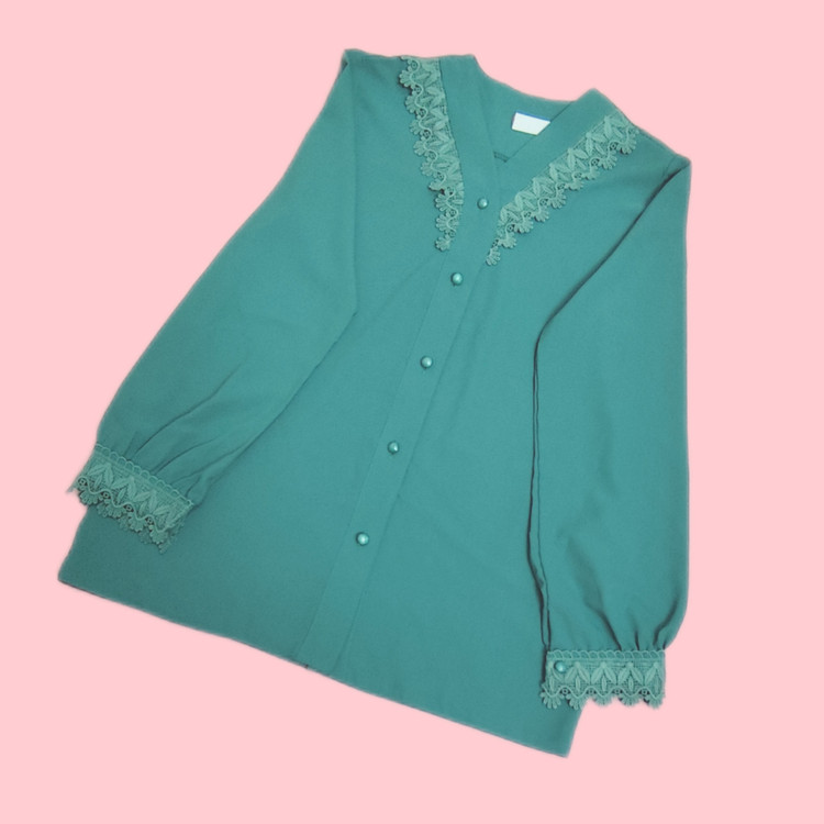 شومیز مجلسی کرپ الیزه گیپور زنانه