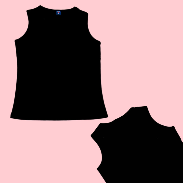 تاپ نخ پنبه ساده مشکی زناته